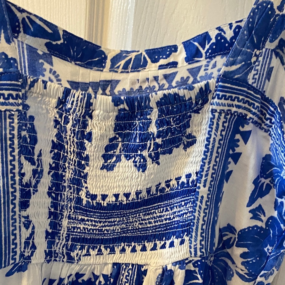 Sonoma White and Blue Floral Midi Dress - Picture 7 of 7